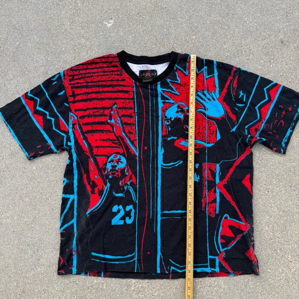 Nike Air Jordan DNA T-Shirt AOP Michael Jordan Blue Red Black CJ6093-657 LARGE - Picture 4 of 8